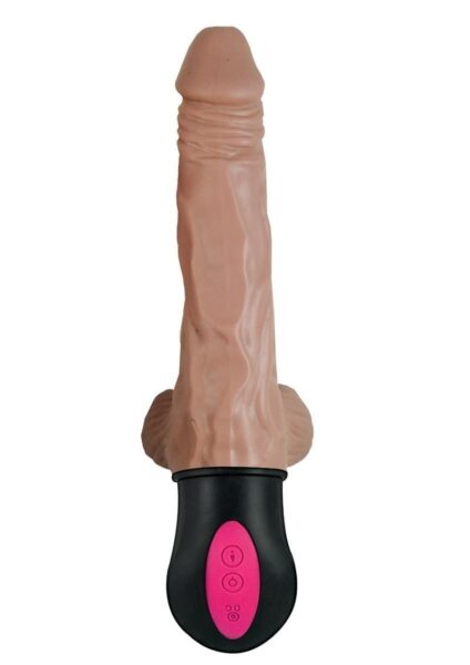 Natural Realskin Hot Cock 2 Dildo Waterproof Brown 6.5 Inch