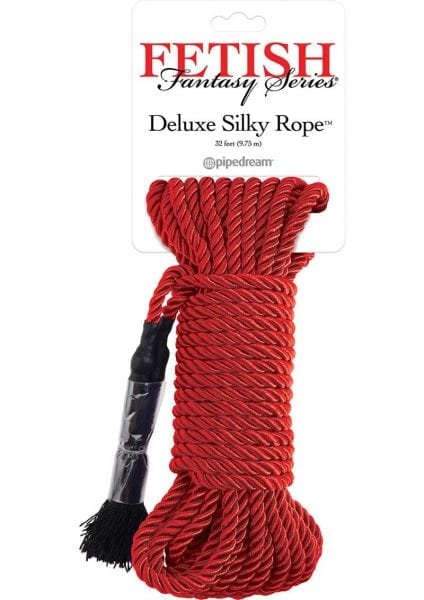 Festish Fantasy Deluxe Silk Rope Red 32 Feet