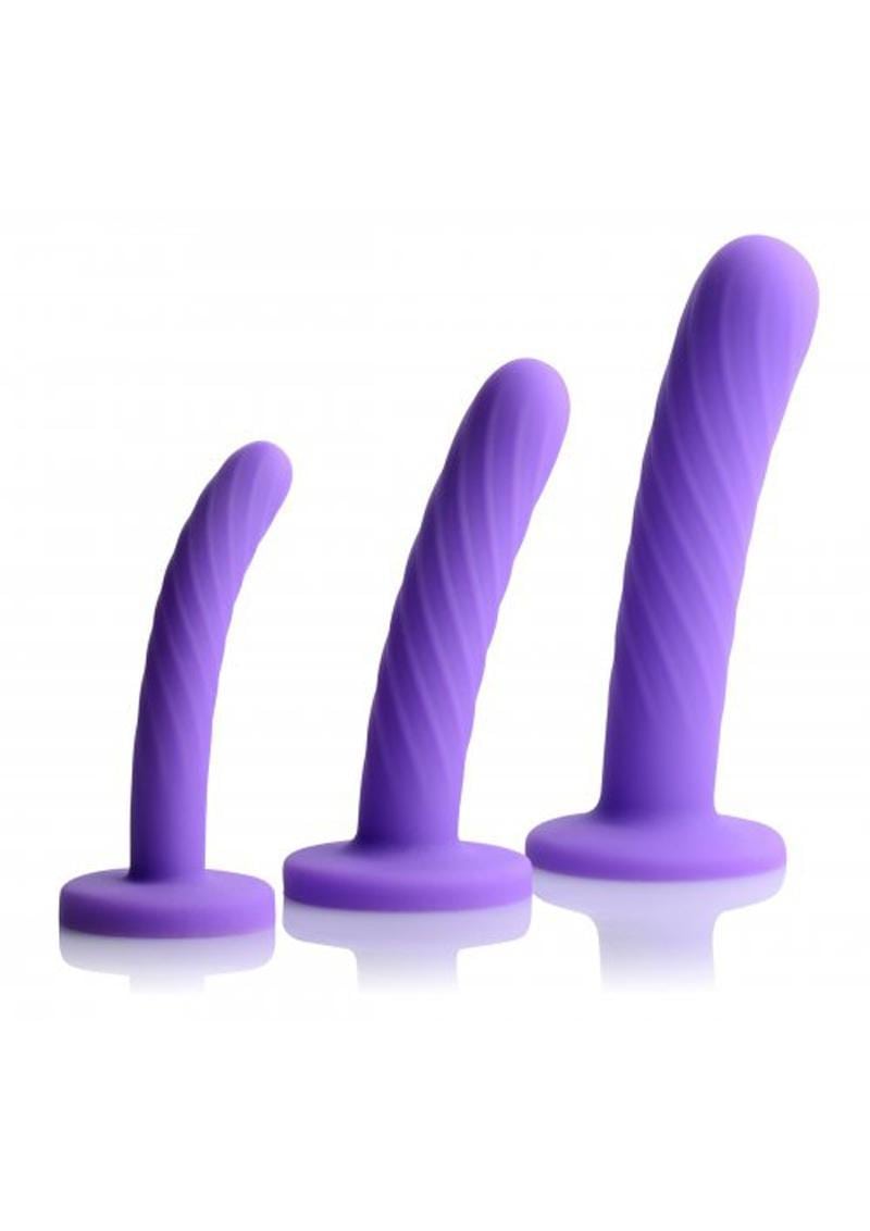 Strap U Tri Play Silicone Dildo 3 Piece Set | TabooAdultToys.com