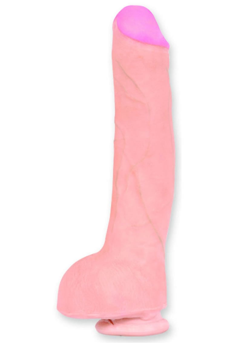 John Holmes Realistic Cock 12 Inch Flesh | TabooAdultToys.com