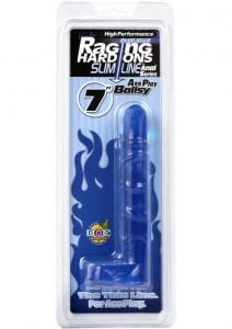 Raging Hard Ons Slim Line Anal Series Ass Play Ballsy Dong 7 Inch Blue