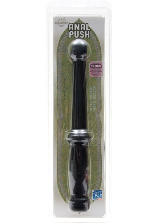 Anal Push Silagel Wand 12 Inch Black