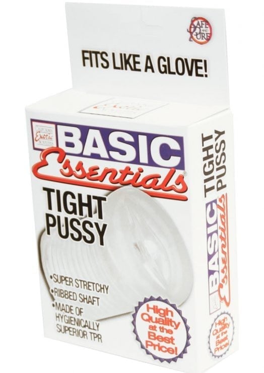 Basic Essentials Tight Pussy Masturbator 3.2 Inch Clear