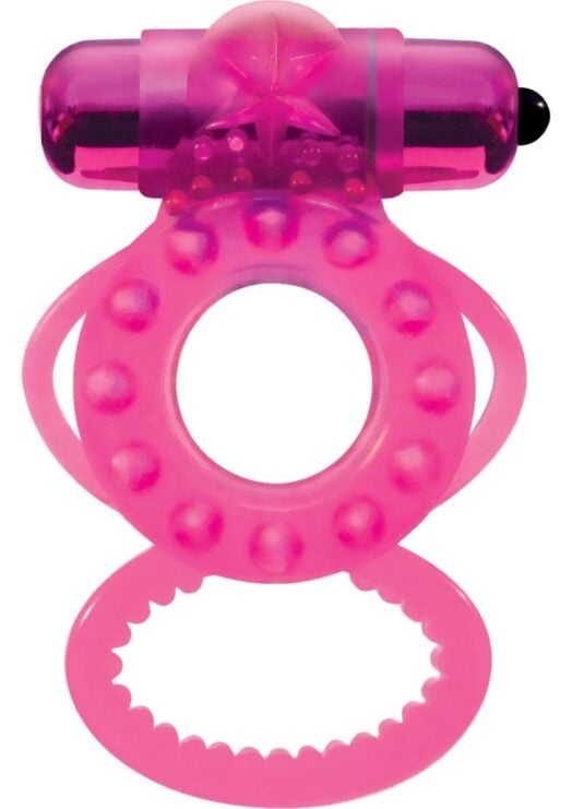 Magna Man Magnetic Vibrating Cock Ring Magenta