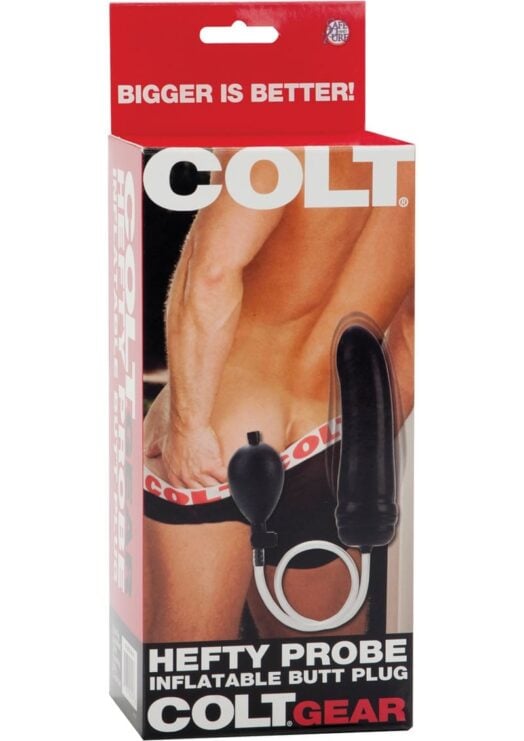 Colt Hefty Probe Inflatable Butt Plug 6.5 Inch Black