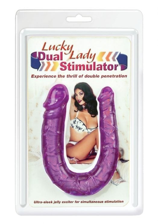 Lucky Lady Dual Stimulator 12 Inch Purple