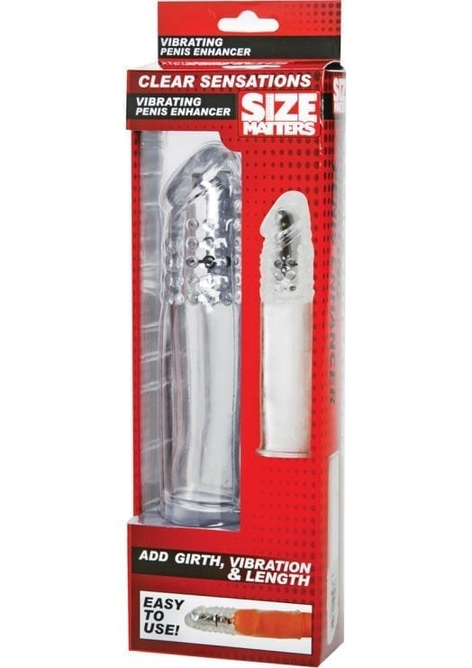 Size Matters Vibrating Penis Extender Clear