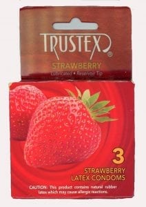 Trustex Condom Strawberry Flavored Lurbricated