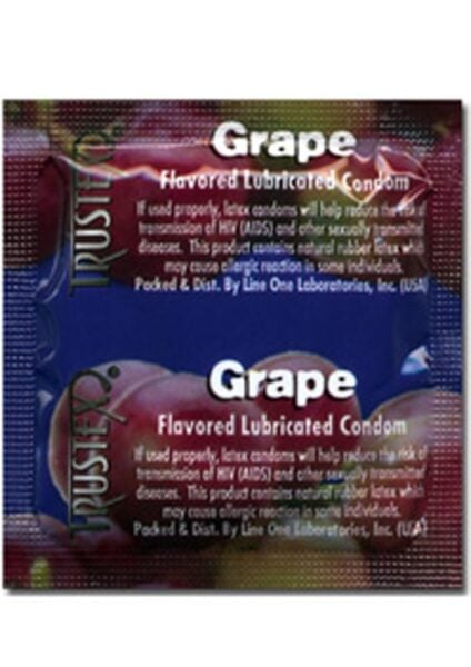 Trustex Condom Grape Flavored Lurbricated