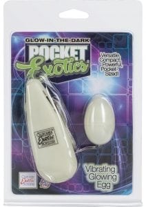 Pocket Exotics Glowing Egg Glow In The Dark 2 Inch Ivory