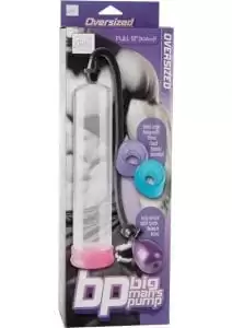 BIG MANS PENIS PUMP 12 INCHES WITH 3 INTERCHANGEABLE SLEEVES CLEAR