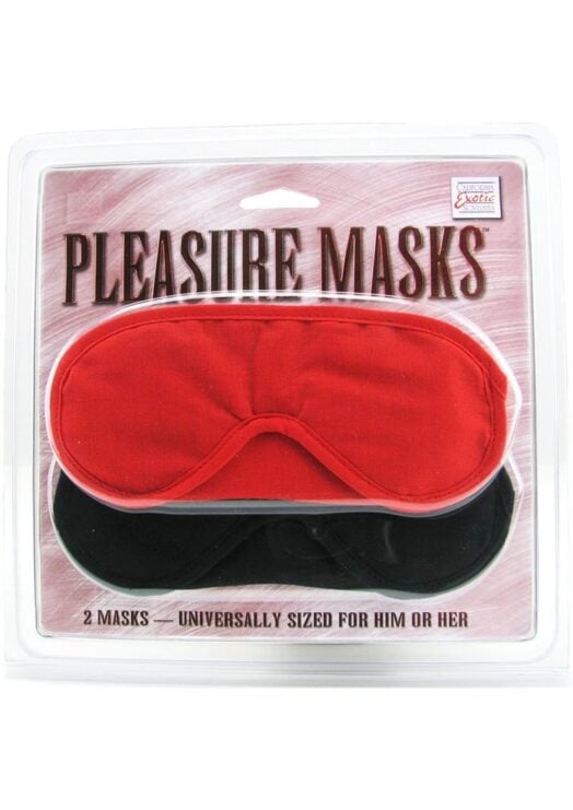 Pleasure Masks 2 Pack Universally Sized for Him and Her Red and Black