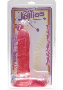 Crystal Jellies Ballsy Super Cock Sil A Gel 7 Inch Pink