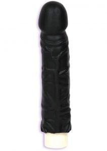 Quivering Cock Vibrator With Sleeve Sil A Gel 7 Inch Black