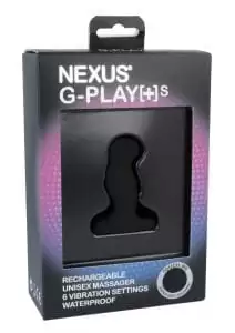 G-Play+ S Unisex Massager Silicone Rechargeable Waterproof Black