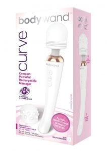 Bodywand Curve Silicone Massager White 9 Inch