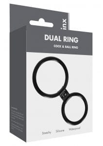 Linx Dual Ring Cock Ring Silicone Waterproof Black