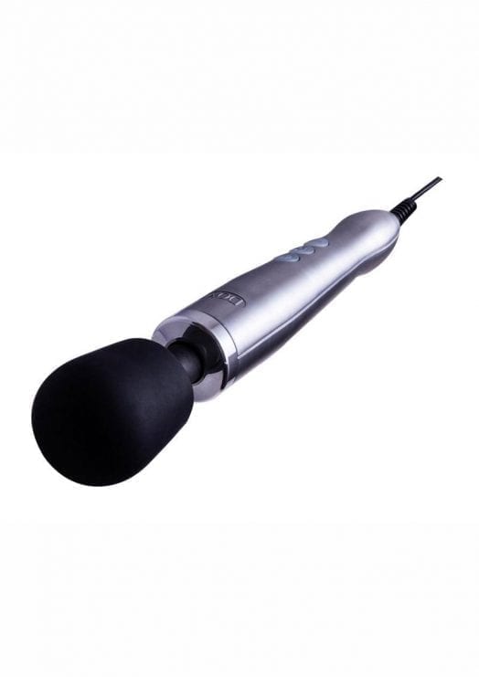 DOXY Die Cast Plug-In Vibrating Wand Body Massager Brushed Metal Silver