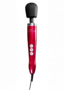 DOXY Die Cast Plug-In Vibrating Wand Body Massager Metal Red