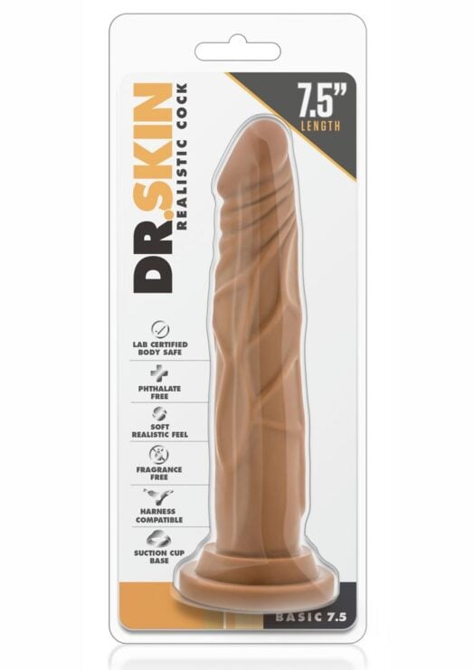 Dr. Skin Basic Realistic Cock Mocha 7.5 Inch