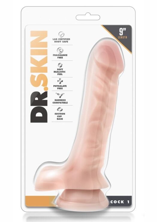 Dr Skin Cock 1 Realistic Dildo Beige 9 Inch