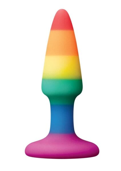 Colours Pride Ed Pleasure Plug Mini Anal Plug Multi Color Silicone Suction Cup Non Vibrating