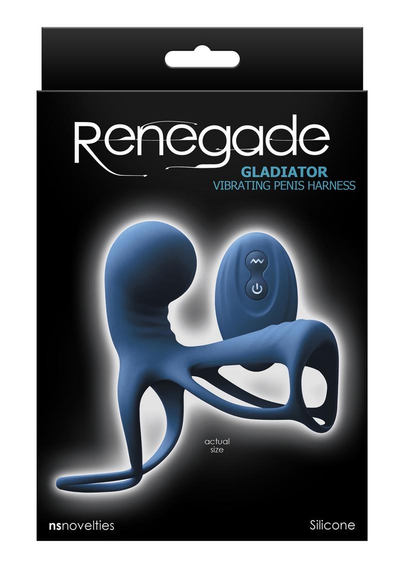 Renegade Gladiator Blue Cockcage Penis Harness Remote Control Silicone  Rechargeable | TabooAdultToys.com