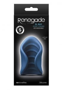 Renegade El Ray Pocket Stroker Blue Male Masturbator Non Vibrating Textured