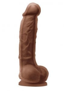 Colours Dual Density 5 Dildo Non Vibrating Brown Silicone