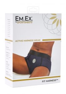 EM. EX. Active Harness Wear Fit Harness Boy Shorts Blue Medium-25-28 Waist