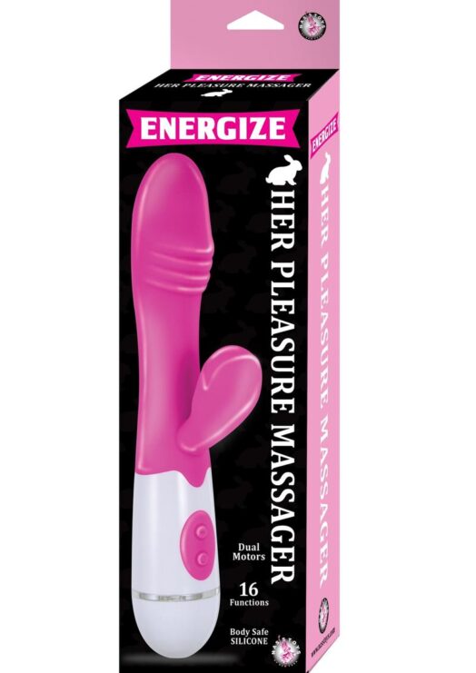 Energize Her Pleasure Massager Dual Motors Clitoral Tickler Silicone Pink