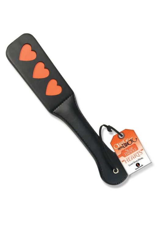 Orange is the New Black Slap Paddle Hearts Black