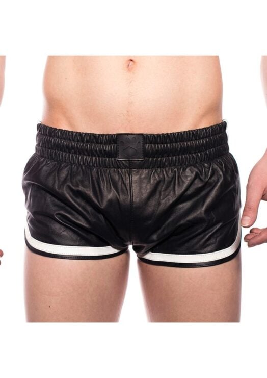 Prowler Red Leather Sport Shorts Wht Sm