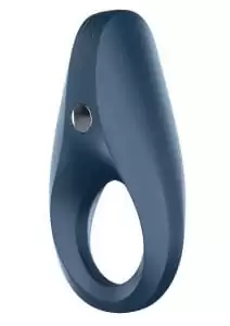 Satisfyer Rocket Ring Silicone Magnetic USB Recharge Cockring Waterproof Blue