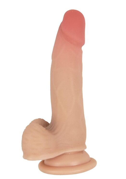 RealCocks Self Lubricating Bendable Realistic Dildo With Balls Waterproof Flesh 6 Inches