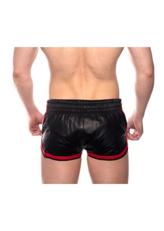 Prowler Red Leather Sport Shorts Red Xs