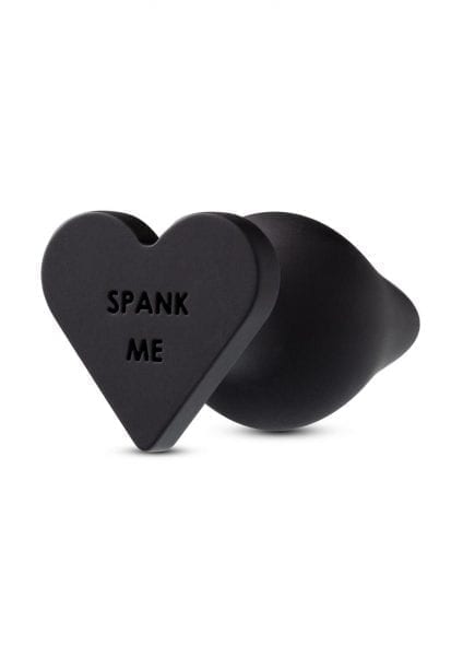 Temptasia Spank Me Silicone Butt Plug Black 3.5 Inches
