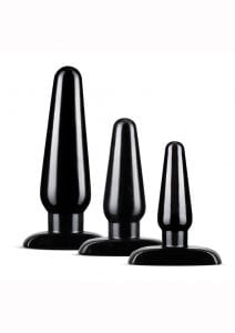 Anal Adventures Basic Plug Kit Black