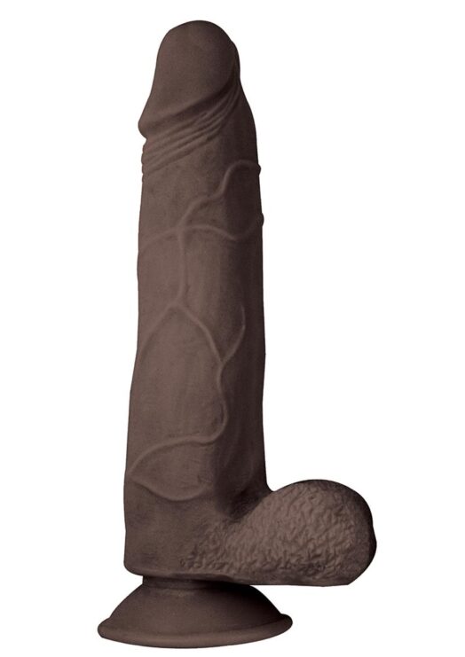 Realcocks Dual Layered 04  Bendable Realistic Dong Waterproof 8 Inches  Dark Brown