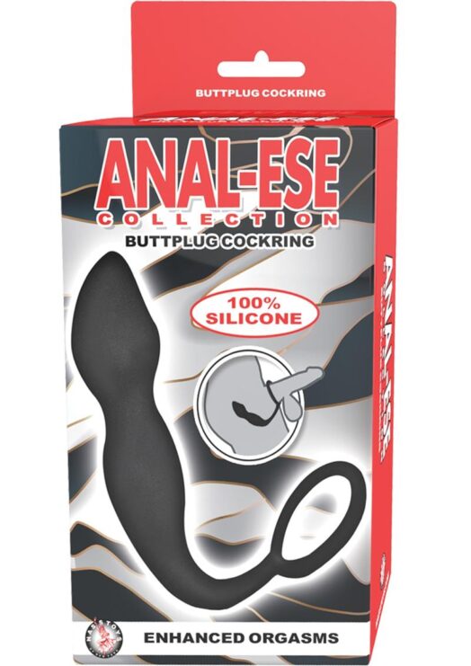 Anal Ese Collection Buttplug/Cockring Silicone Black