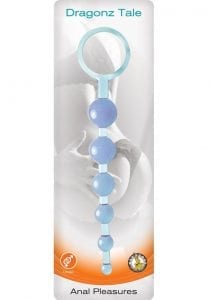 Dragonz Tail Anal Pleasures Silicone Anal Beads Blue