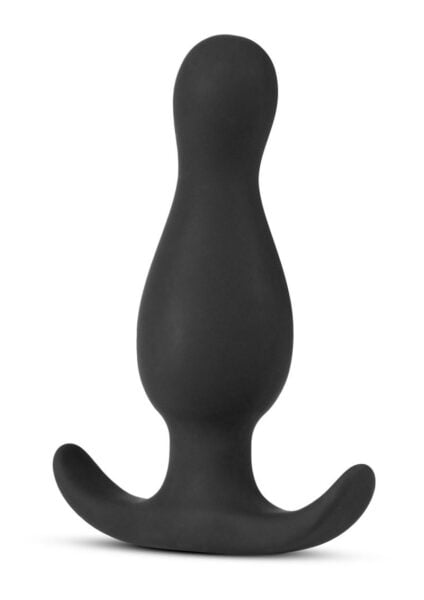 Anal Adventures Platinum Curve Anal Plug Silicone 1 Inch Width Black