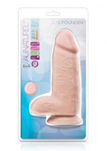 Au Naturel 2.75 Pounder Dildo Non Vibrating Suction Cup Base Flesh