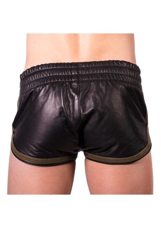 Prowler Red Leather Sport Shorts Grn Xs