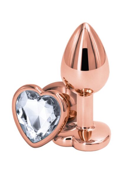 Rear Assets Rose Gold Heart Small Clear