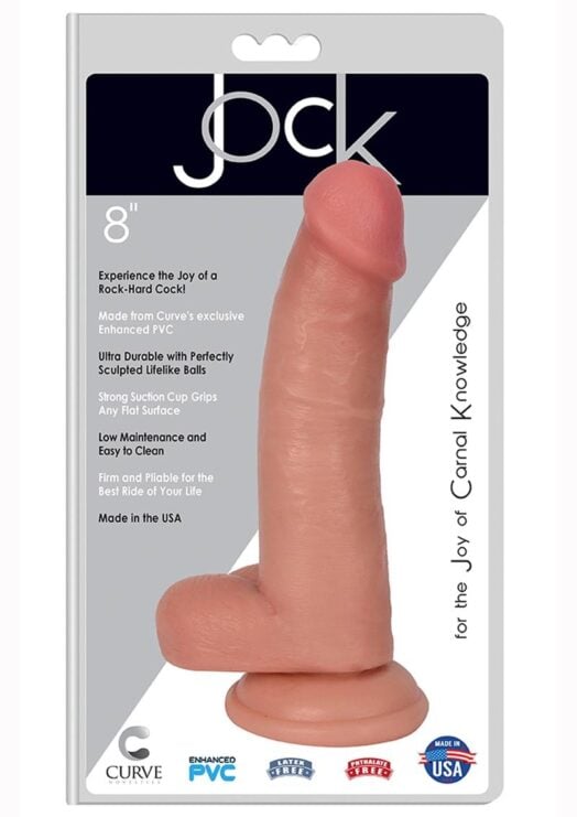 Jock Realistic Dildo With Balls 8in - Vanilla