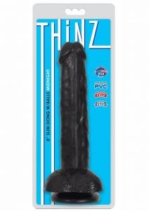 Thinz SLi Dong With Balls 8in - Black