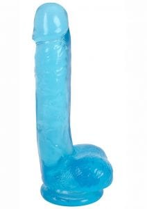 Lollicock Slim Stick Dildo With Balls 7in - Berry Ice