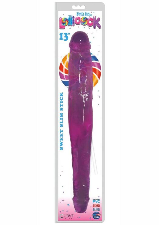 Lollicock Sweet Slim Stick Double Dong 13in - Grape