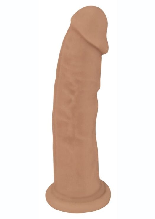 FleshStixxx Dual Density Silicone Bendable Dildo 8in - Caramel